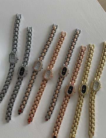Vintage Rhinestone Bracelet Watch - DippedShop Wholesale - #9939