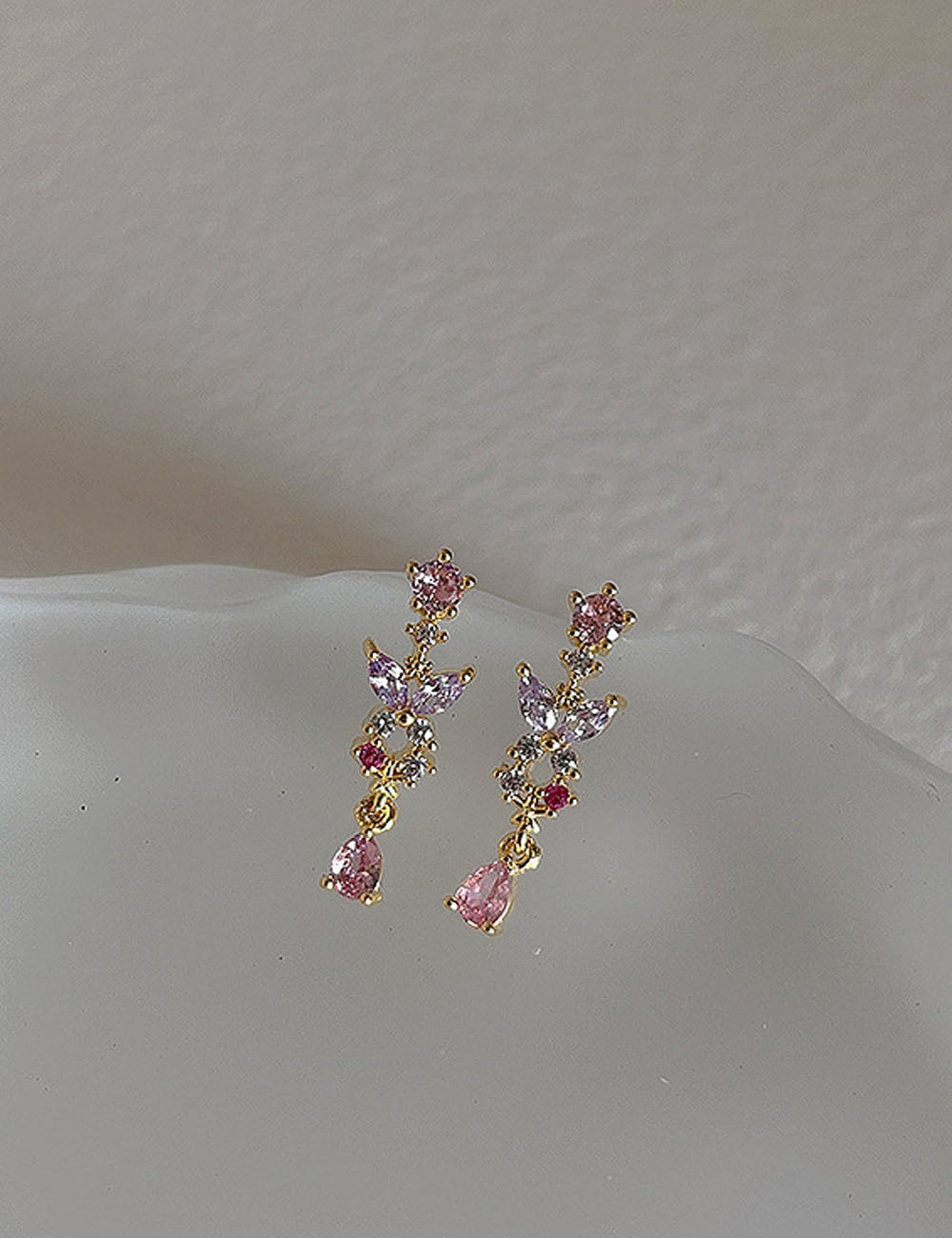Butterfly Rhinestone Drop Earrings - DippedShop Wholesale - #0387