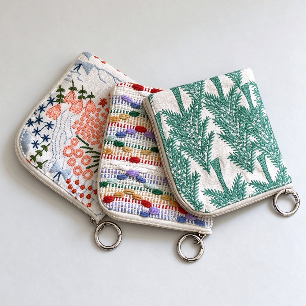 Retro Embroidered Cotton Linen Coin Purse 6W10BWB384