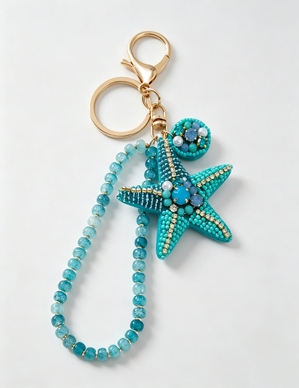 Trendy Solid Color Rhinestones Starfish Bag Charm 6W10BBC753