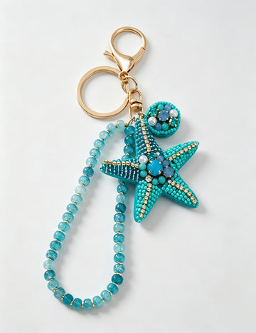 Trendy Solid Color Rhinestones Starfish Bag Charm 6W10BBC753