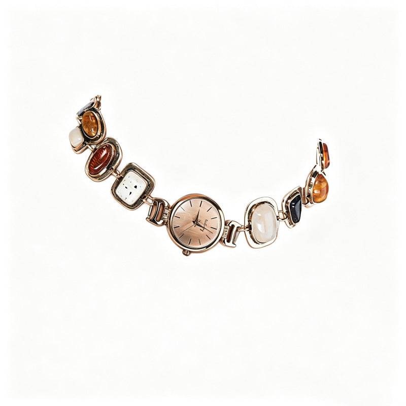 Stone Beaded Watch Necklace - DippedShop Wholesale - #5315