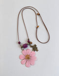 Flower Resin Pendant Necklace - DippedShop Wholesale - #5363