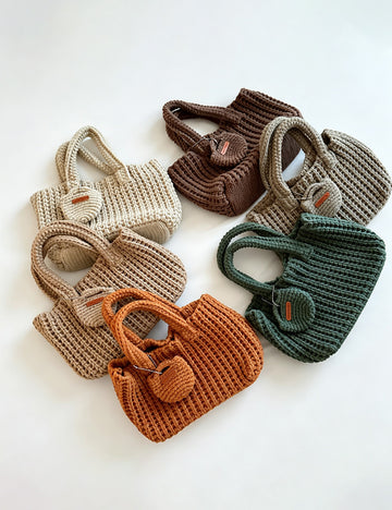 Casual Hand-Crochet Solid Color Handbag 6W10BBG1770