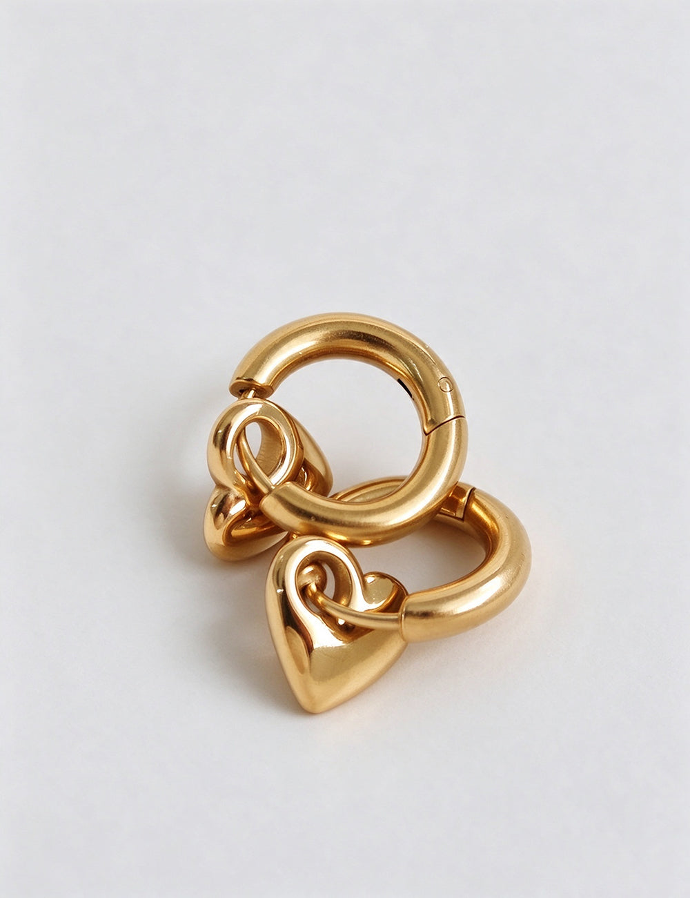 Heart Hoop Earrings - DippedShop Wholesale - #8979