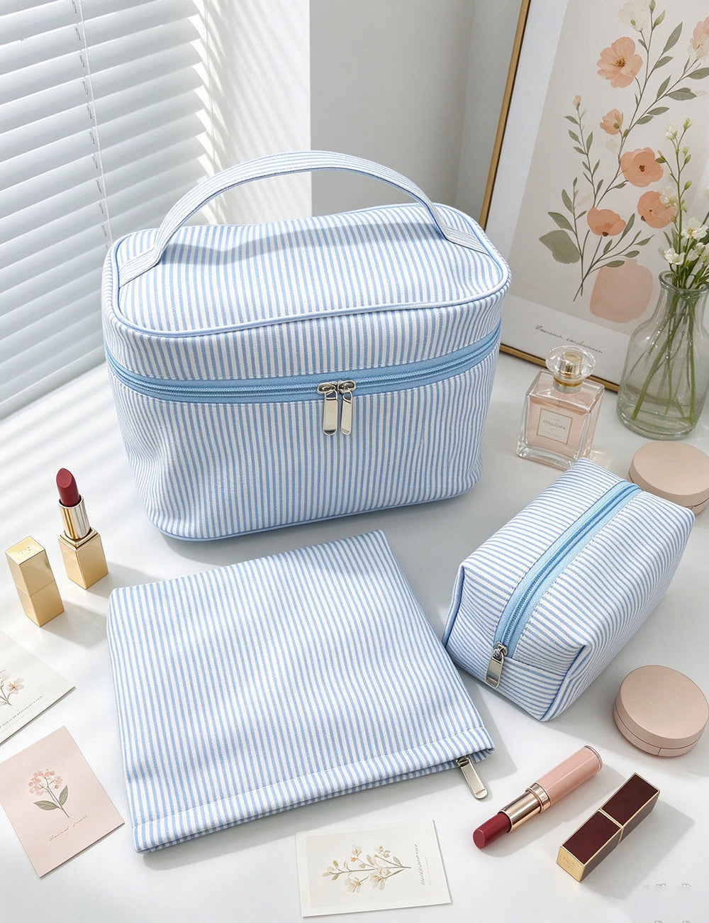 Minimalist Striped Print Large Capacity - DippedShop Wholesale - #5027