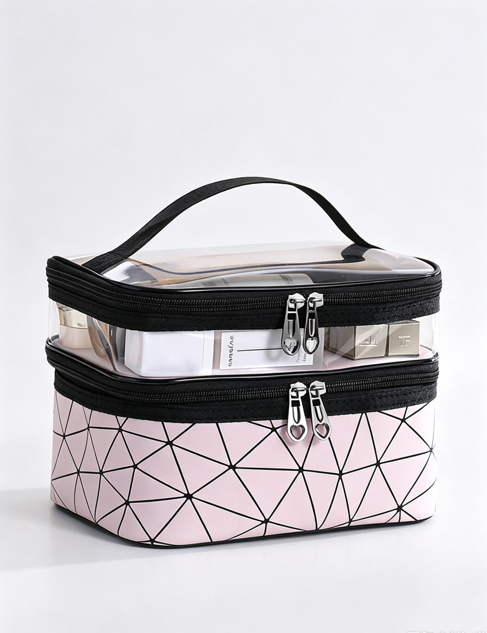 Double-Layer Cosmetic Bag - DippedShop Wholesale - #9987