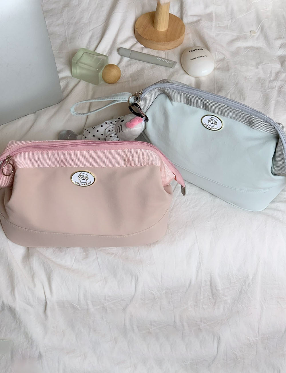 Simple Solid Color Large Capacity Makeup Bag MK2BW6S10BOB112