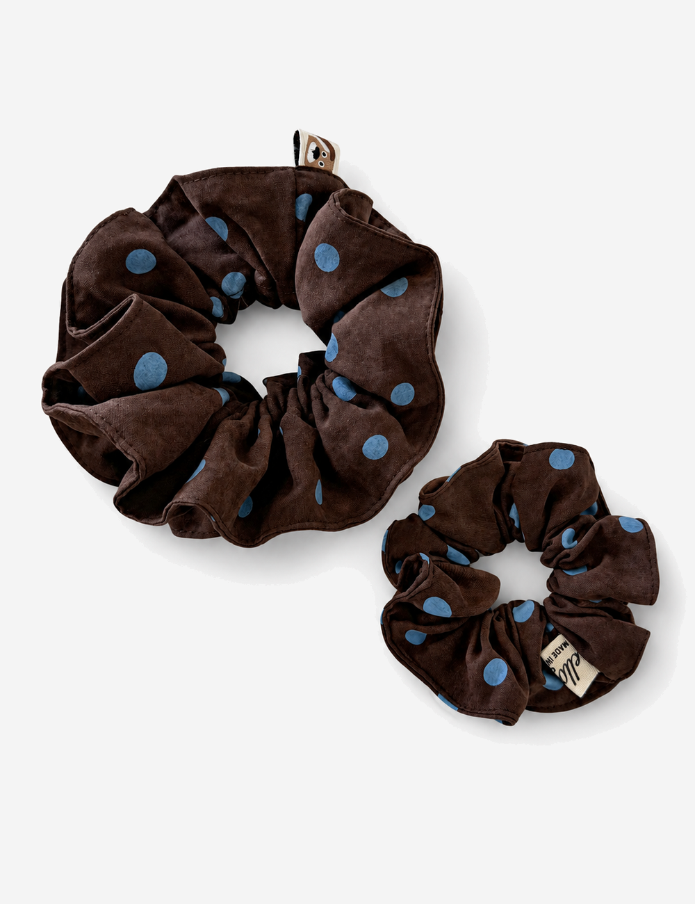 Vintage Polka Dots Print Elastic Scrunchies 6W6HSR328