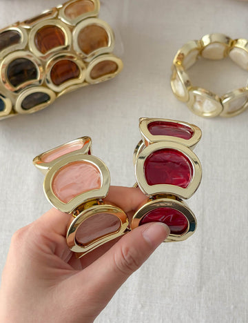 Stylish Irregular Resin Stackable Stretch Bracelet 6W6JBR583