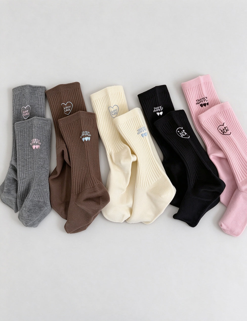 Heart Letter Slouchy Socks - DippedShop Wholesale - #6707