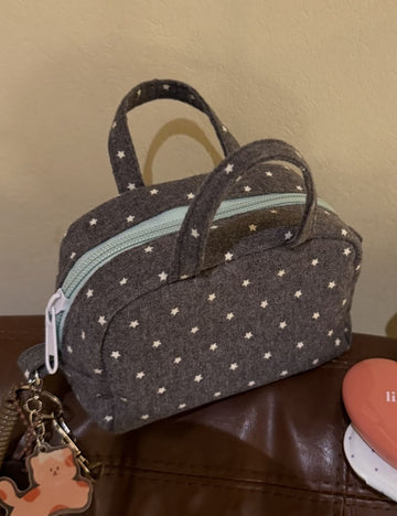 Vintage Star Print Portable Cosmetic Bag MK2BW6S10BOB103