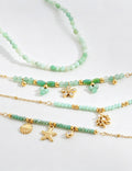 Fresh Starfish Shell Pendnat Beaded Chain Bracelets 6W6JBR496