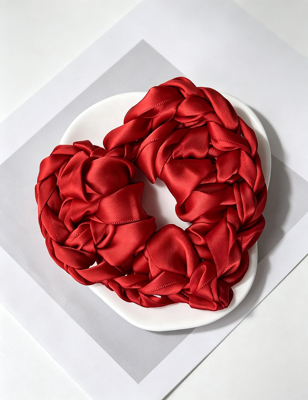 Minimalist Solid Color Stain Floral Scrunchies 6W6HSR506