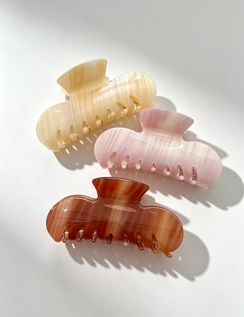 French Style Marble Texture Acetate Hair Claw 6W6HCP1633