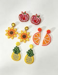 Handmade Beaded Pineapple Earrings - DippedShop Wholesale - #8739