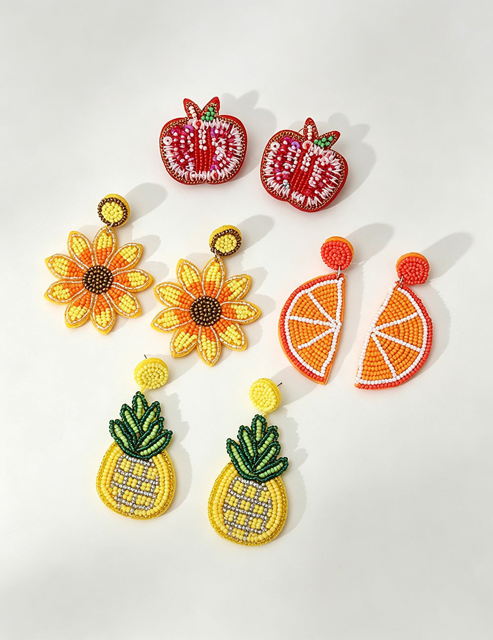 Handmade Beaded Pineapple Earrings - DippedShop Wholesale - #8739