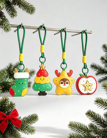 Cute Christmas Tree Reindeer Keychain Bag Charm 6W10BBC828