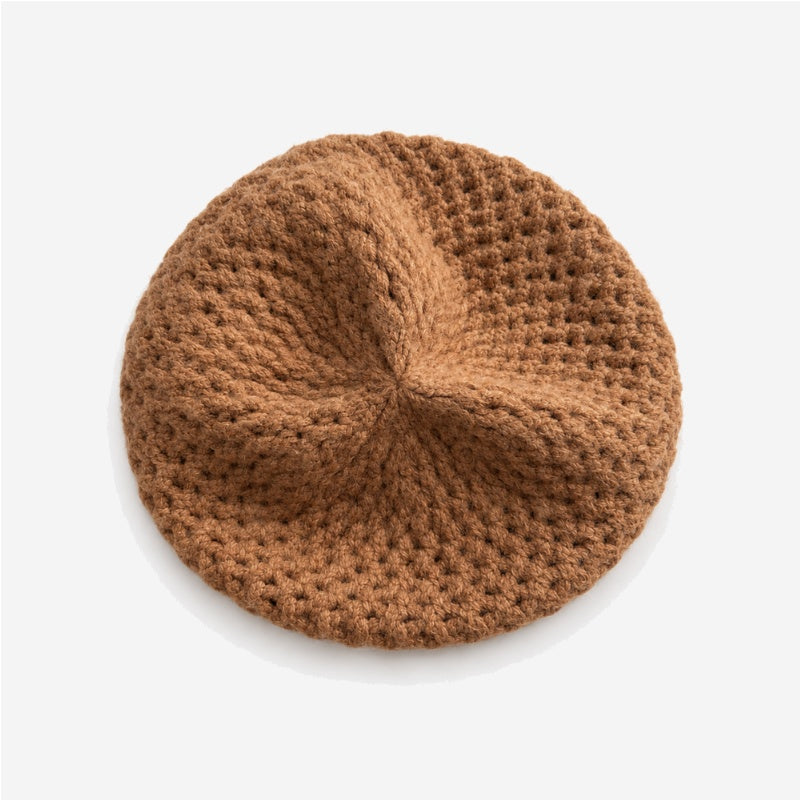 Minimalist Solid Color Hollow Beret Hat 6W6HAT652