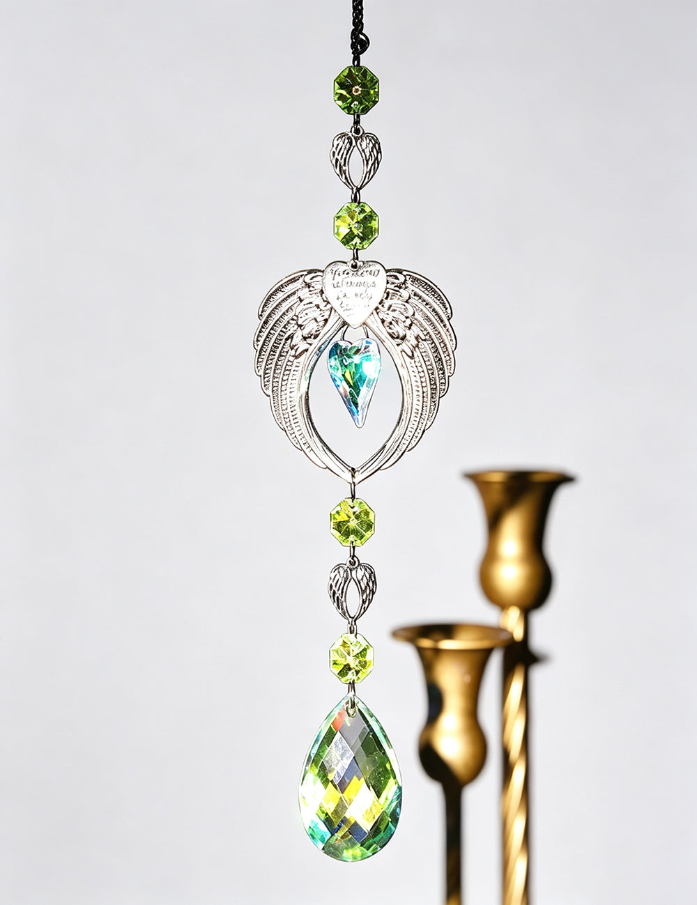Crystal Prisms Angel Wings Wind Chime Suncatcher 6H7HLS200