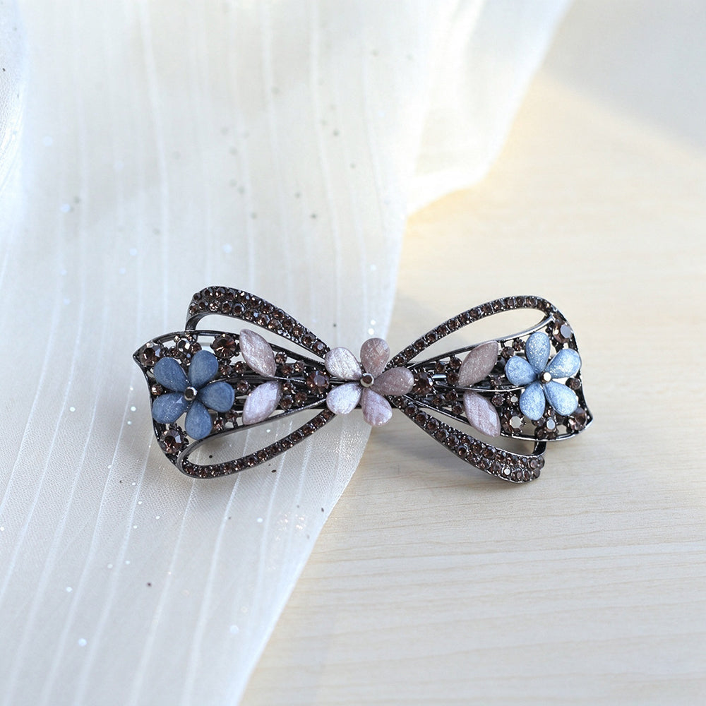 Rhinestone Flower Hair Barrette - DippedShop Wholesale - #1315