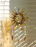 Handmade Natural Stone Tassel Sun Spiral Suncatcher MK2CZAS6H7HLS49