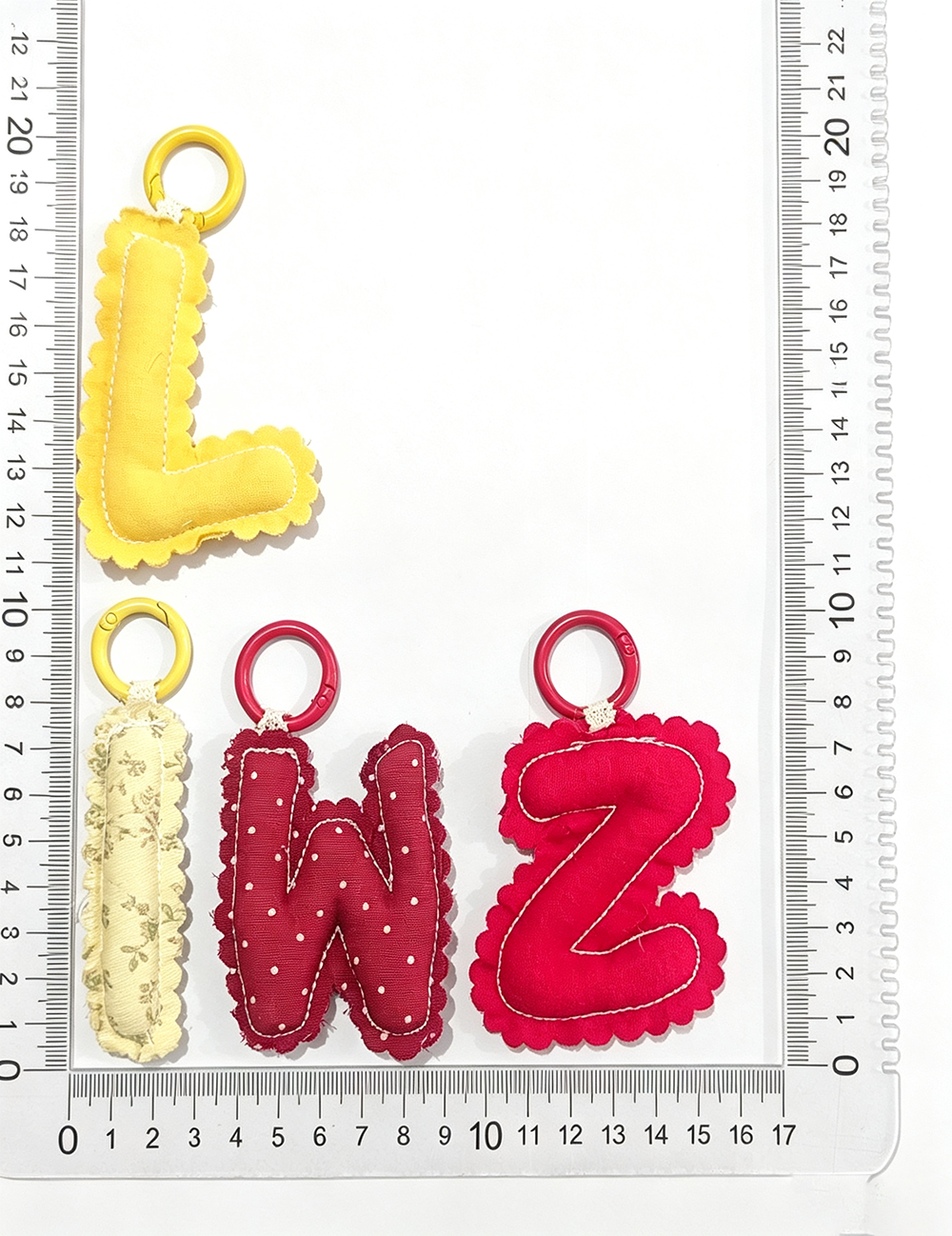 Stylish Floral Print Letters Shape Bag Charm 6W10BBC424