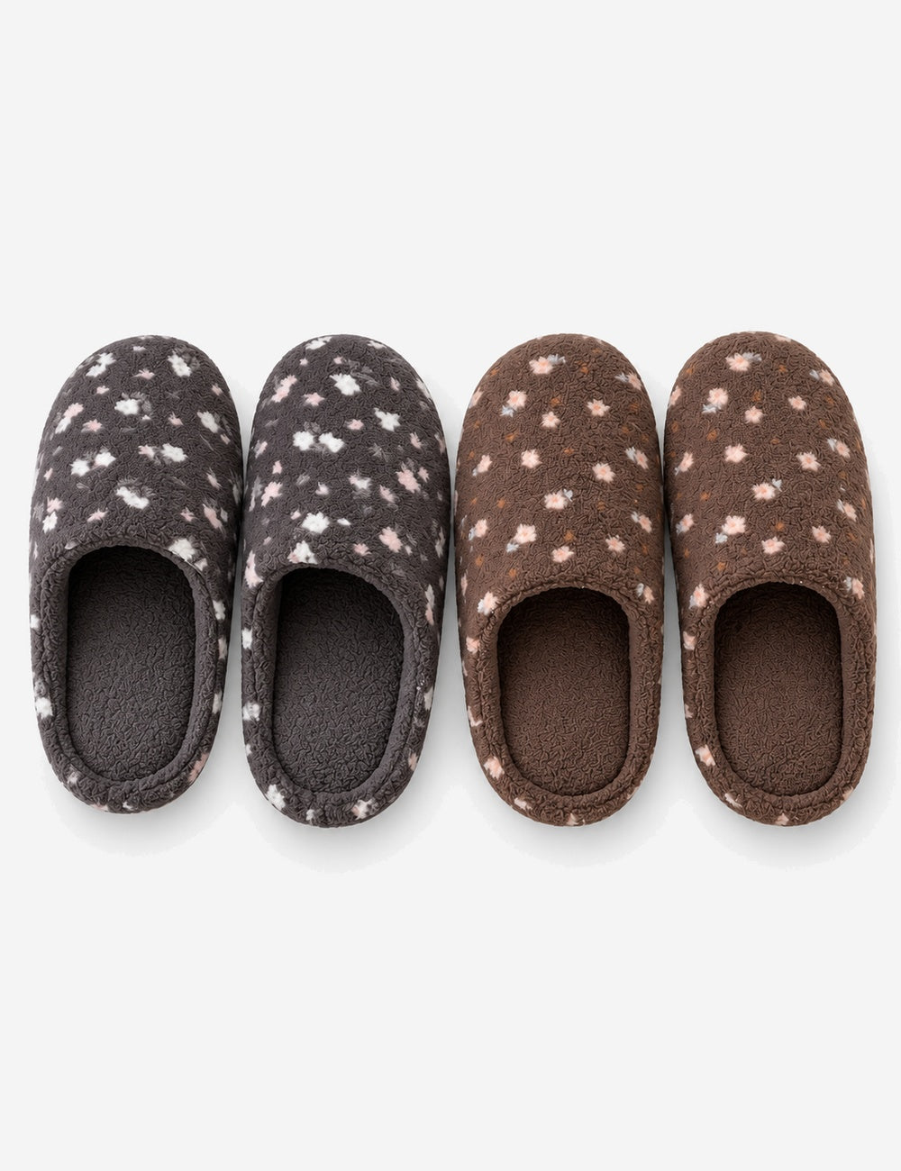 Fresh Floral Print Soft Plush Indoor Slippers 6W8FSP229