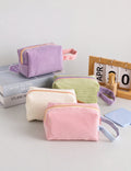 Simple Color Block Corduroy Cosmetic - DippedShop Wholesale - #8771