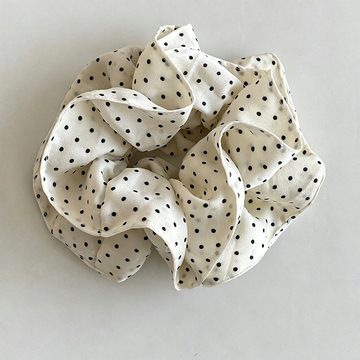 Vintage Polka Dot Satin Hair Scrunchies MK2BW6W6HSR43