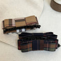 Vintage Bowknot Plaid Banana Hair Claw 6W6HCP1622