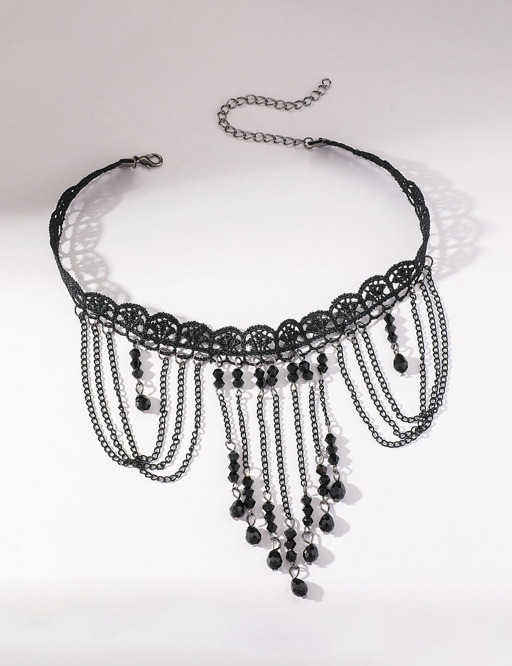 Halloween Lace Hollow Out Tassel Choker Necklace 6W6JNC610
