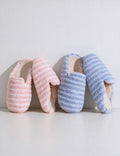 Fresh Striped Thicken Plush Warm Slippers 6W8FSP295