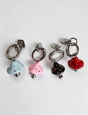 Enamel Mushroom Keychain Charm - DippedShop Wholesale - #8979