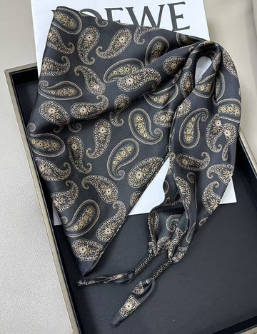 Cashew Print Silk Scarf - DippedShop Wholesale - #2051
