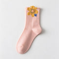 Floral Print Mid-Calf Socks - DippedShop Wholesale - #6163