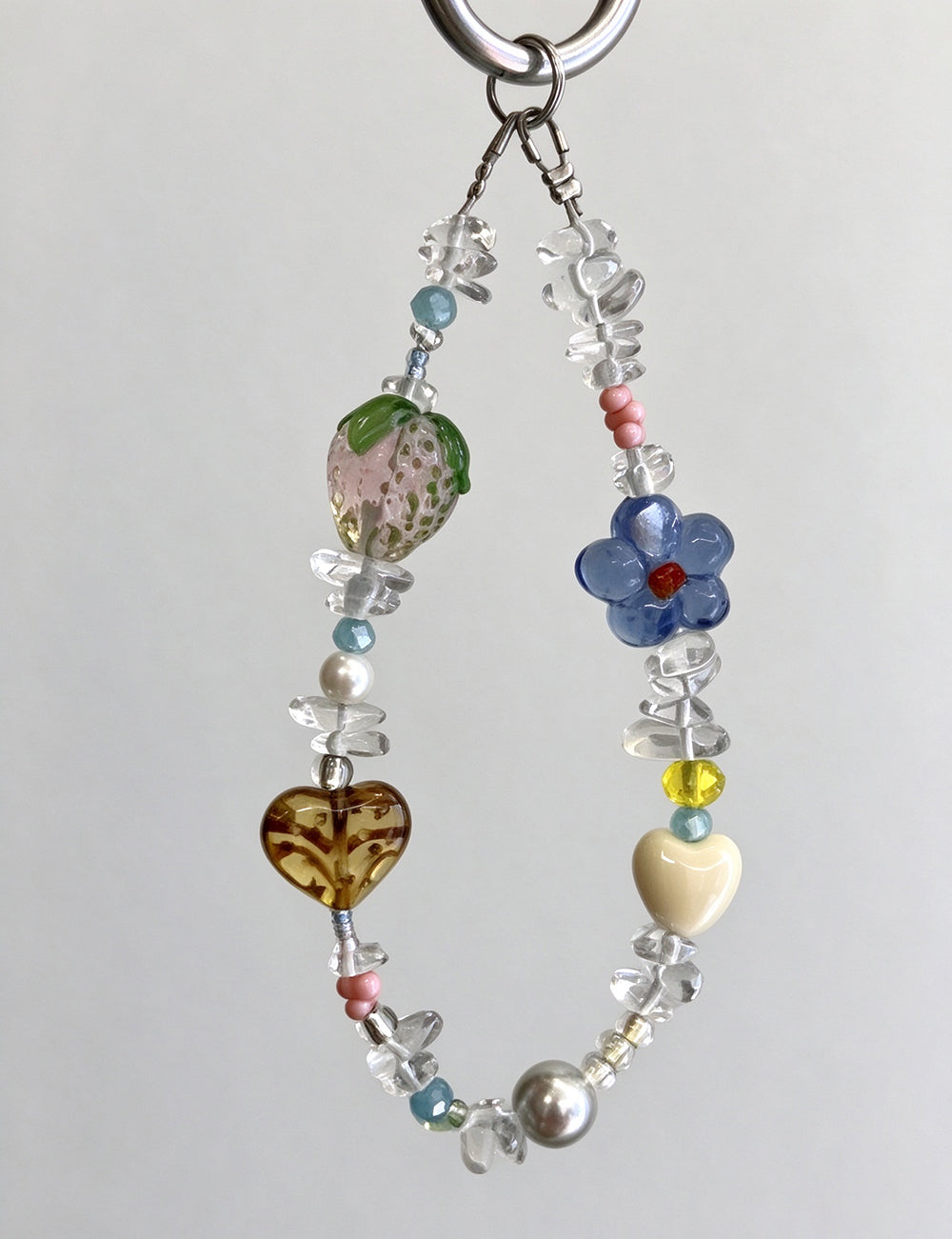 Crystal Strawberry Phone Charm - DippedShop Wholesale - #6355
