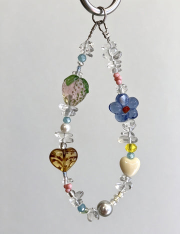 Crystal Strawberry Phone Charm - DippedShop Wholesale - #6355