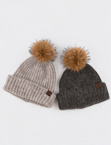 Rib Knit Beanie Hat - DippedShop Wholesale - #5107