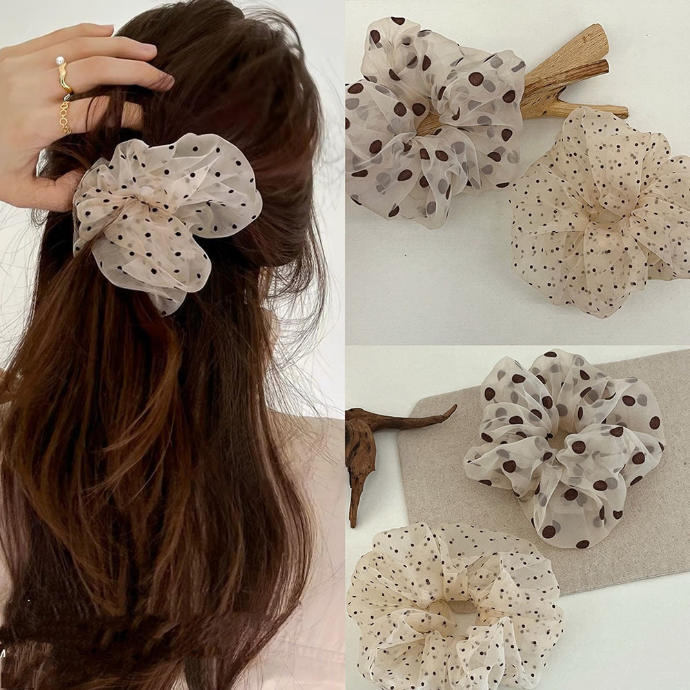 Polka Dot Mesh Organza Scrunchie 6W6HSR462