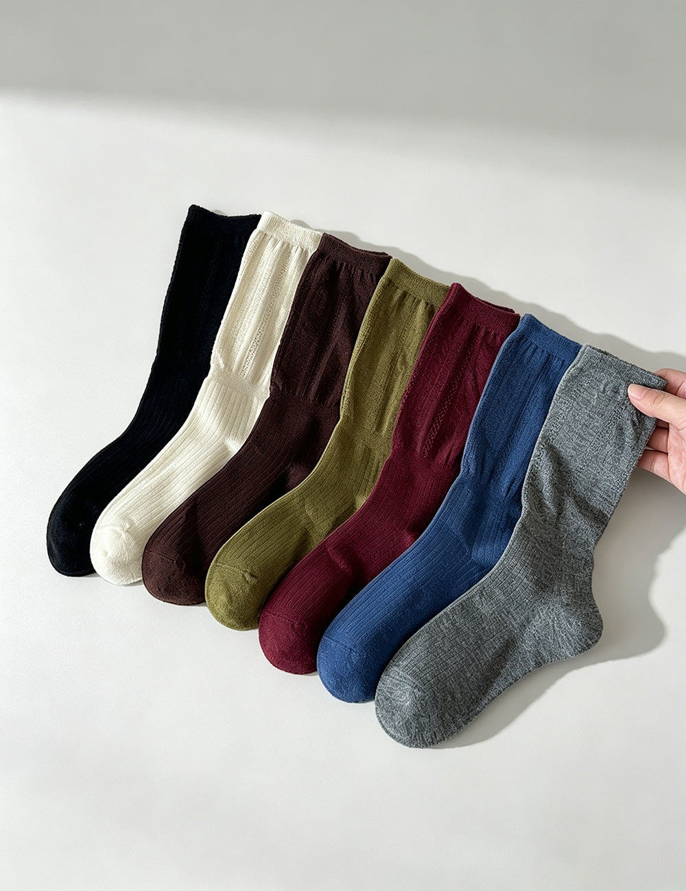 Simple Hollow Out Slouchy Crew Socks 6W8FSO814