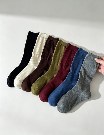 Simple Hollow Out Slouchy Crew Socks 6W8FSO814