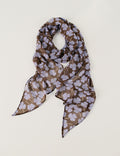 Color Block Plaid Print Silk Scarf 6W6NSI222