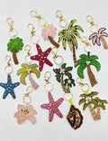 Stylish Handmade Beads Coconut Tree Pendant Keychain 6W10BBC808