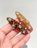 Vintage Leopard Amber Star Rhinestone Hair Clip 6W6HPN105