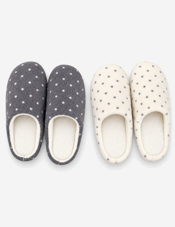 Trendy Polka Dots Soft Plush Indoor Slippers 6W8FSP232