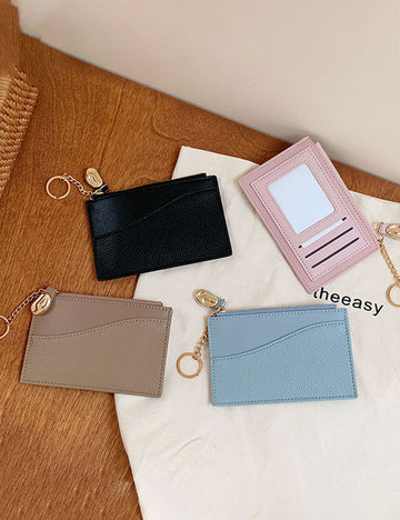 Minimalist Solid Color PU Coin Purse Wallet 6S10BWB127