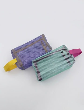Dopamine Mesh Color Block Portable Makeup Bag MK2BW6S10BOB121