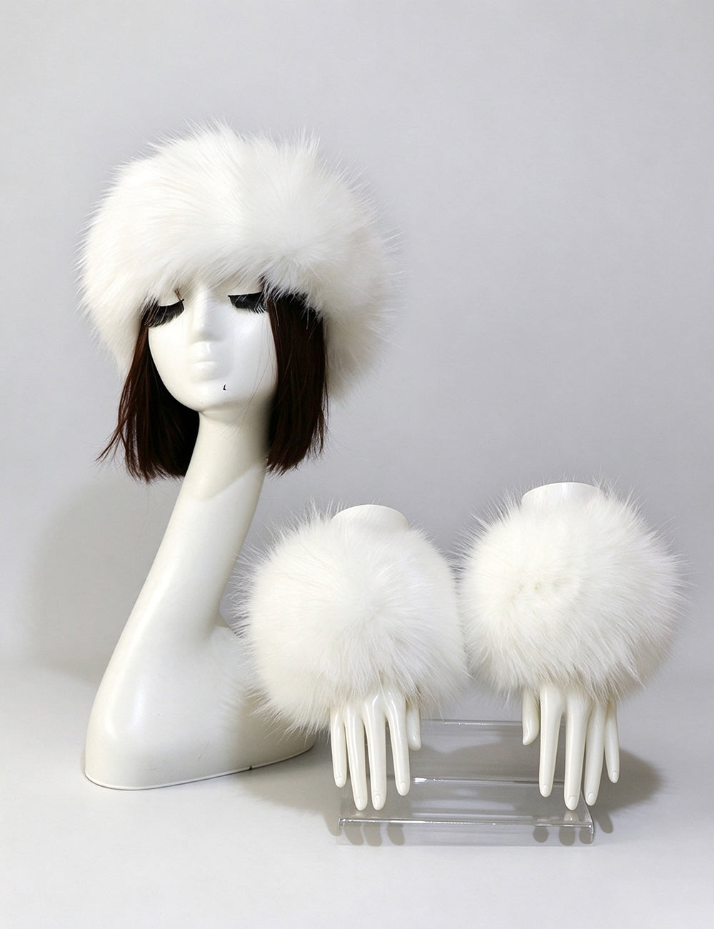 Faux Fur Headband Wrist Cuffs - DippedShop Wholesale - #8755