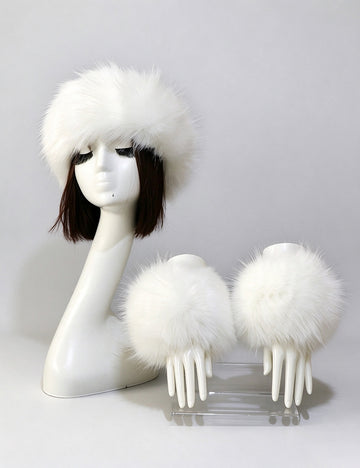 Faux Fur Headband Wrist Cuffs - DippedShop Wholesale - #8755
